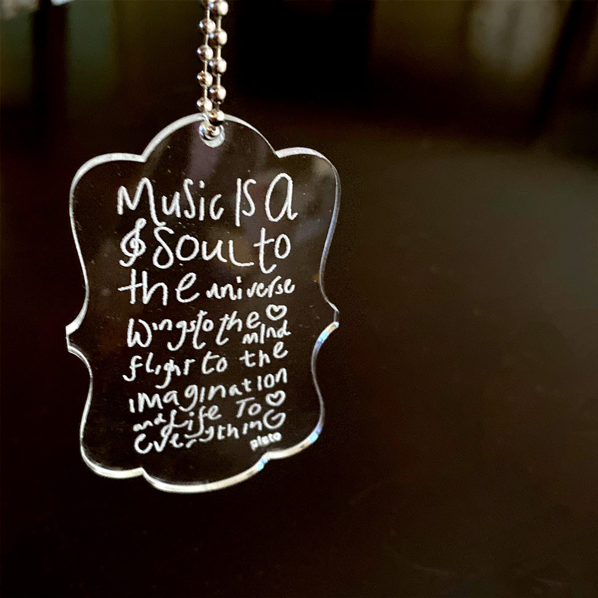 Music Is A Soul To The Universe Keychain