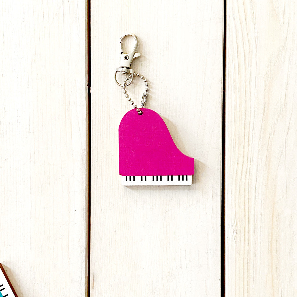 Coloured Grand Piano Keychain