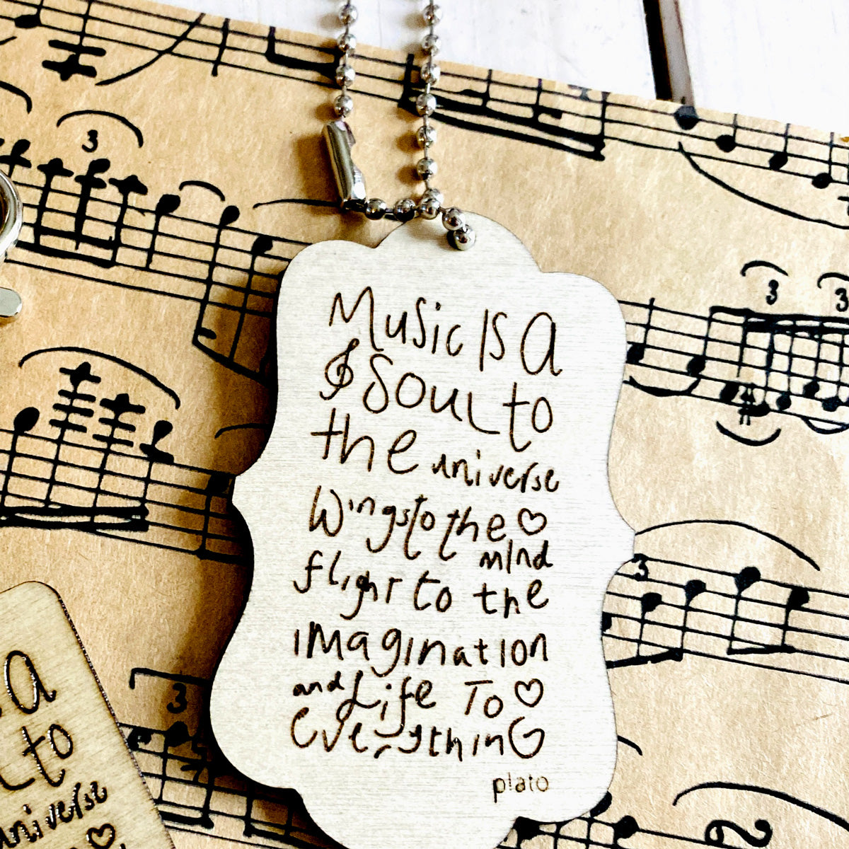 Music Is A Soul To The Universe Keychain